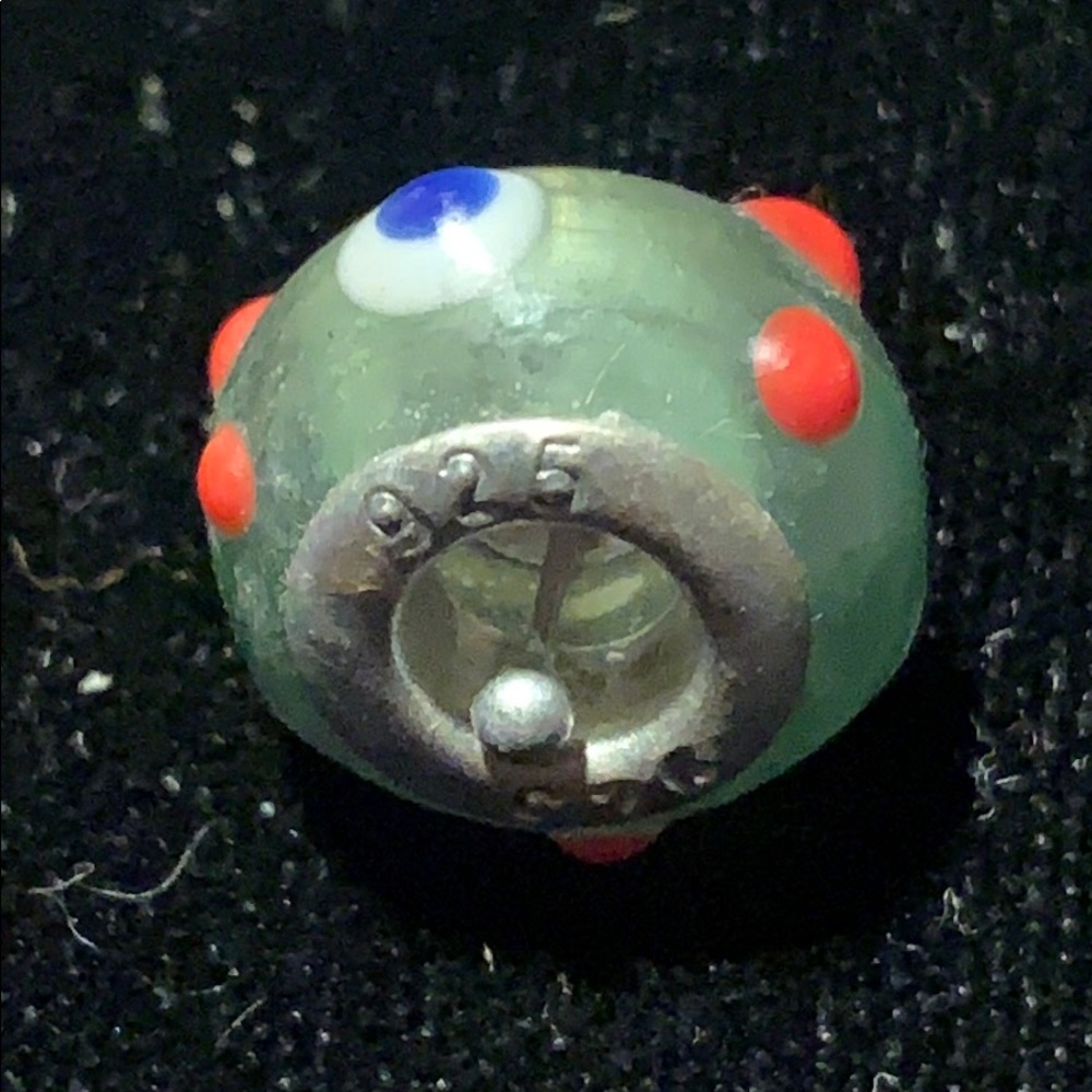 Sterling Silver Murano Glass Bead Vintage View 6